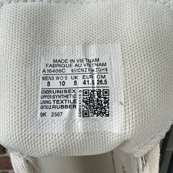 ⭐Converse Chuck Taylor Lift Double Stack Sz 8 Men's Shoes Sneaker Silver A16406C - Picture 9 of 9